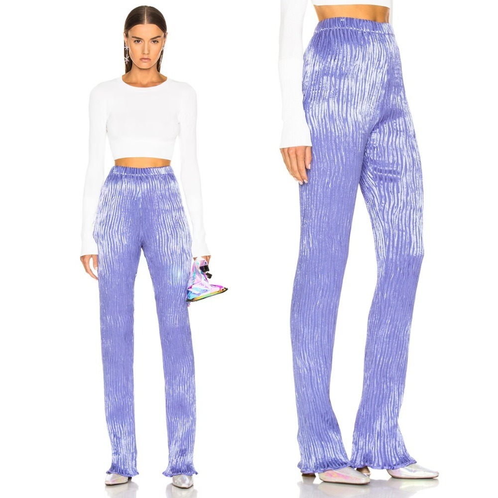 Sies Marjan Karolina Ruffle Pant Lavender‎ Purple Plisse 4